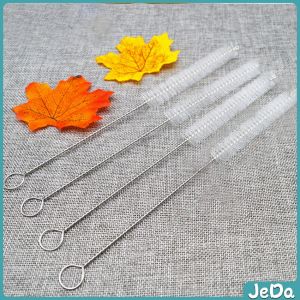 JeDa แปรงล้างหลอดดูด จุกนม ขนไนล่อน ไม่ทำให้เป็นรอย  Stainless steel soft straw straw brush