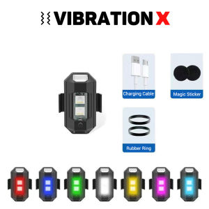7 Color Motorcycle Strobe Light Rechargeable Warning Flashing Light LED Blinker Auxiliary Light Multimode Motorcycle Flash Lamp