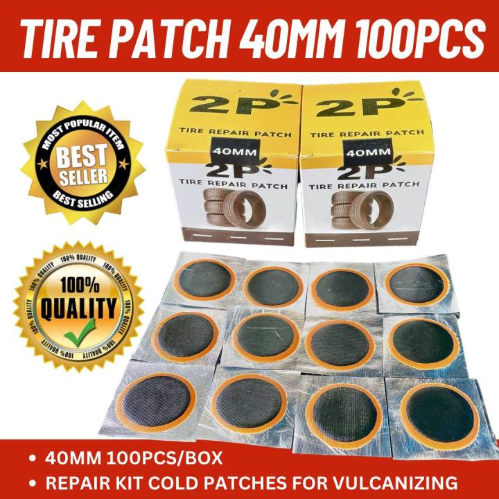 Tire patch 40mm vulcanizing repair patches kit and tools for CAR, MOTORCYCLES & BIKE
