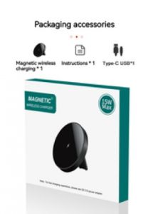 2024 The most fashionable product  15W magnetic built-in mobile phone holder 2-in-1 fast wireless charger