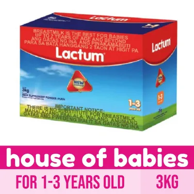 Lactum for 1-3 Years Old 3kg Plain Milk Supplement