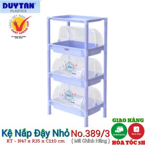 Kệ chén nhựa duy tân 3 ngăn-4 tầng- CÓ NẮP ĐẬY - KT 47 x 35.5 x 110 cm