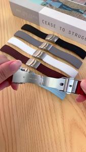 High Tensile Force Silicone Watchband Strap Quick Release 20mm 22mm Universal WristBand For Blancpain x Swatch Replace Band Belt
