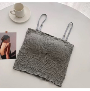 Lavender.thai สายเดี่ยว สายปรับได้ มีฟองน้ำ ผ้าใส่สบาย ไม่ร้อน S005