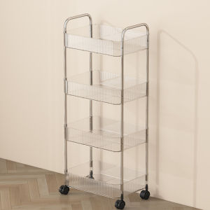 Luxury acrylic multilayer mobile cosmetic organizer cabinet Acrylic snack cartMulti-function storage