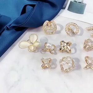 Ring scarf buckle brooch Muslim simple scarf buckle versatile multi-use three-ring buckle accessory square scarf buckle scarf buckle