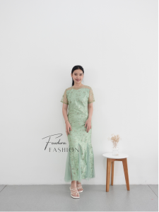Feodora Fashion (PREMIUM) DRESS CAROLINE [ M L XL XXL ] / DRESS PESTA ACARA NATAL / DRESS PREMIUM WANITA