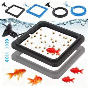 Fish Feeding Ring - Pet Aquarium Accessories - Round Square Floating Food Feeder - Floating Food Aquarium Feeding Ring - For Turtle Goldfish Small Fish