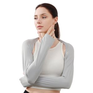 JIYAN2866 Air-conditioned Shirt Raglan Sleeve Up Kimono Cardigans Sun Protection Lady Women Girl Shawl Arm Cover Oversleeve Ice Arm Sleeves Summer