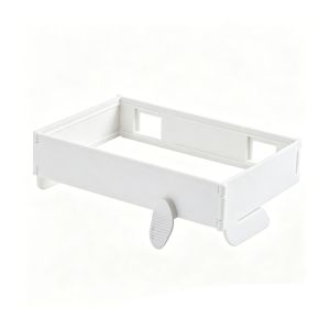 Nurm 1Pcs Foldable Trash Bag Holder Wall Hanging Storage Rack Household Kitchen Waste Bag Bracket White