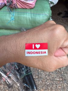 Stiker bendera indonesia merah putih DIRGAHAYU HUT RI