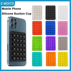 【E-WOITD】 Backed Silicone Suction Pad For Mobile Phone Fixture Suction Cup Backed Adhesive Silicone Rubber Sucker Pad For Fixed Pad