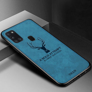 Case DEER INFINIX HOT 10s Paket 2in1 Case DEER Cloth TPU Softcase + Tempered Glass Layar