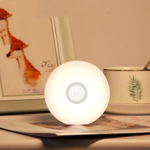 【Tricolor】Push Mini Night LED Stick Tap Push Lamp Night Light USB Rechargeable Stick-on Push Light