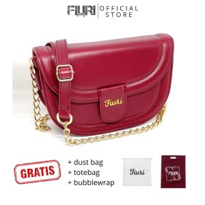 FIURI - UWI BAG MIDNIGHT BLACK - TAS SELEMPANG WANITA HITAM - TAS TREND IMPORT KOREA MURAH - SLINGBAG CEWEK - OUTFIT OOTD FASHION WANITA LEBARAN HARI RAYA RAMADHAN