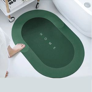 40cm*60cm Kitchen Mat Oil Proof Floor Mat Kitchen Carpet Kitchen Mat Anti Slip Waterproof Mat Alas Kaki 软硅藻泥地垫吸水脚垫抹脚布