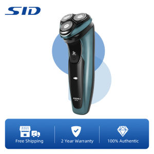 SID 3D Shaver for Men Rechargeable Wet & Dry Professional Razor with Pop-up Trimmer for Beard Styling Sideburns Cleaning