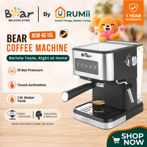 Bear Coffee Maker Espresso Machine15-Bar Professional Pressure 1.5L Large Water tank BCM-BE15L