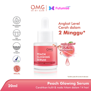 OMG OH MY GLOW Serum 20ml | Peach Glowing Pencerah untuk Kulit Sehat & Glowing | Mugwort Acne Perawatan Kulit Berjerawat | BPOM