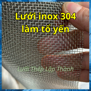 Lưới đan inox 304 lỗ 2mm dây mềm 0.5mm khổ 1m - Chuyên dùng làm tổ yến inox cao cấp không rỉ sét