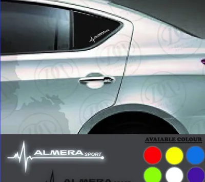 2pc NISSAN ALMERA SIDE WINDOW HIGH GRADE Sticker
