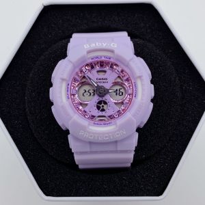 G นาฬิกาผู้หญิง รุ่น BA-130 2 ระบบ ดิจิตอล และ อนาล็อค สายนาฬิกา ยางเรซิน หน้าปัด 40 มม แถมกล่องคาสิโอฟรี