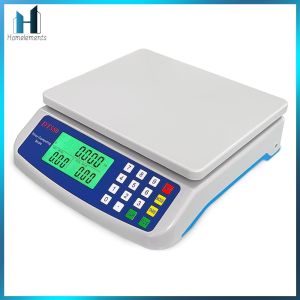 【Homelements】 40kg/1g Large Digital Kitchen Scale LCD Display Coins Counting Scale with Tare Function Stainless Steel Counting Scale for Meat Vegetables