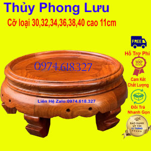 Đế kỷ tròn có chân kê bát hương cỡ lớn gỗ hương cao 11cm