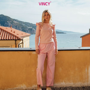 BTD09W5T01-BỘ THUN DÀI VỚI THIẾT KẾ CỔ TRÒN ĐIỂM NHẤN BÈO TAY MANG ĐẾN SỰ NỮ TÍNH TẠO CẢM GIÁC ẤM ÁP VÀ THOẢI MÁI KHI MẶC.