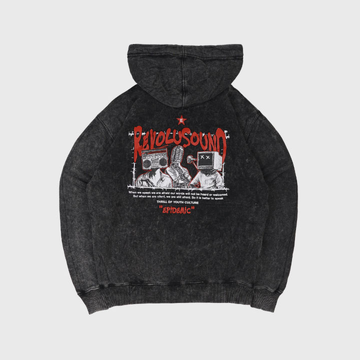Epidemic Pullover Hoodie 330 Gsm Washing Revolusound
