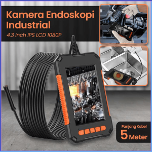 PENGIRIMAN CEPAT Sruton Kamera Endoskopi Industrial Endoscope 4.3 Inch IPS LCD 1080P P40 / kamera endoscope anti air kabel panjang