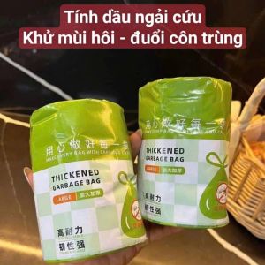 Túi rác 45x45cm chống muỗi côn trùng khử mùi hôi có dây rút có khả năng tự phân hủy túi đựng rác hương ngải cứu túi đựng rác Minaier túi đựng rác hương lavender hương oải hương