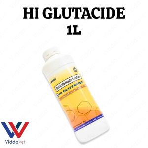 1L HI GLUTACIDE Professional Glutaraldehyde Cleaning Solution for Livestock and Farm Equipment Care