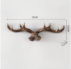 Staygold Vintage Antler Key Hook Holder Wall Mounted Cap Coat Hanger Rack Home Decorative Animal Deer Horn Wall Hook