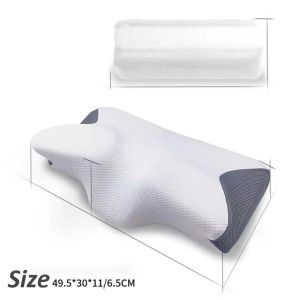 MECOME 2 ใน 1 หมอนเมมโมรี่โฟม รูปทรงผีเสื้อ ออกแบบตามหลักสรีรศาสตร์ หมอนรองคอ ใหม่ รองรับคอ หมอนออร์โธพีดิกส์ สำหรับบรรเทาอาการปวดคอ