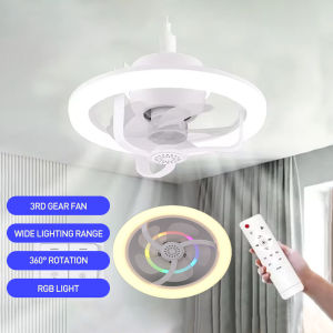 Lampu Kipas Angin Plafon Wangi LED AC 100V-245V 50W Remot Ceilling Fan Pendingin Rumah Lampu Plafond Kipas Listrik Lamp