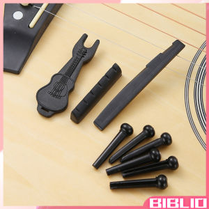 BibLio Guitar Saddle and Slotted Nut for 6 Strings Acoustic Guitar Parts Accessory Set