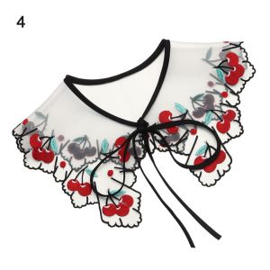 ROLL Retro Blouse Neck Ruff Adjust Clothes Shawl Wrap Decoration Mini Cape Lace Fake Collar Detachable False Collar Lapel Half Shirt