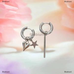 [COD] Biubiuni Punk Dài Trái Tim Sao Mặt Dây Chuyền Bông Tai Cho Phụ Nữ Đơn Giản Thời Trang Hình Học Thông Tư Tai Khóa Mới Hợp Thời Trang Đồ Trang Sức Quà Tặng