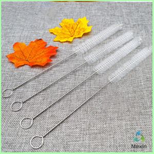 Mexin แปรงล้างหลอดดูด จุกนม ขนไนล่อน ไม่ทำให้เป็นรอย  Stainless steel soft straw straw brush