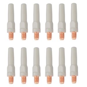 12PCS Non-Stick Coating Welding Tips 40x0.8mm For 15AK Torch – Reduce Slag Buildup Smooth Wire Feed Compatible With MIG Welding Equipment Accessories