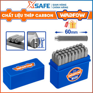 Bộ 27 mũi đục chữ số WADFOW chiều cao chữ số 3-6mm chiều dài 60mm gồm 0-9 đục - chính hãng