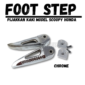 iconblue88 Sepasang Foot Step Pijakkan Kaki Model Scoopy Chrome thailand Universal