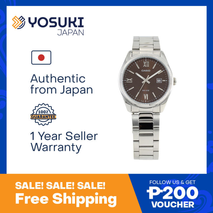 CASIO MTP-1302DD-5A MTP-1302 MTP-1302DD-5AV Brown Wrist Watch For