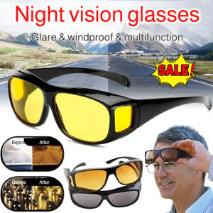 🌟🚗 HD Vision Night Driving Glasses - Anti-Glare Windproof Sports Sunglasses For Myopia UV Protection & HD Eyewear X181008010H