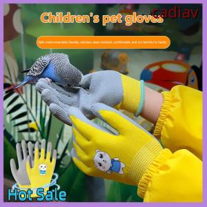 cadiav 1 Pair Breathable Non-Slip Garden Work Gloves Safety Collect Seashells Children Protective Glove Waterproof Kid Gardening Gloves