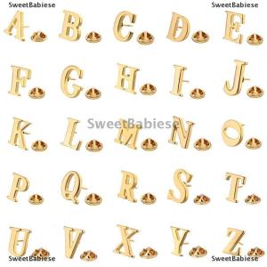 [COD] SweetBabiese High Quality Classic Style Letter A-Z Metal Brooch Women Mens Lapel Pin Womens Hat Scarf Backpack Badge Jewellery