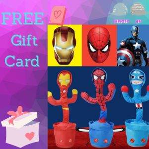 TikTok  Dancing Cactus  Ironman Spider Man Captain America  Super Hero  Toy Record  Talk Stuffed Toy Birthday Gift