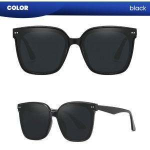 IOOI Eyewear -  Kacamata Kotak Hitam Sunglasses Plastic Anti UV Pria Wanita 221 SUN