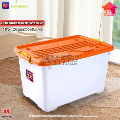 Ezy Box Container Box Plastik 150 Liter Kotak Penyimpanan Keranjang Serbaguna Storage Box Dengan Roda